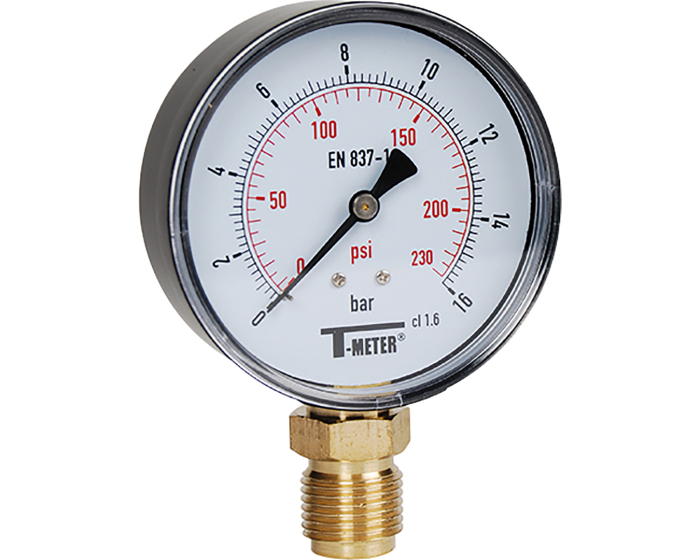 ABS pressure gauge 1644 dry radial Ø80 1/2'' Class1,6 0/4bar 0/60psi